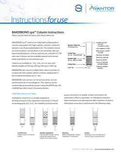 BAKERBOND spe&trade; Column Instructions