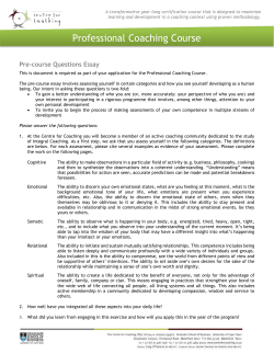 PCC Pre-course Questions Essay