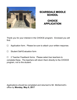 CHOICE Application 2017-2018