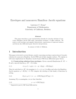 Envelopes and nonconvex Hamilton&ndash;Jacobi