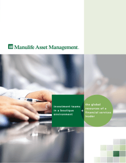 investment teams in a boutique environment the global resources of