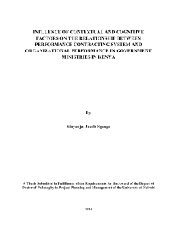 Influence of contextual and cognitive factors on the