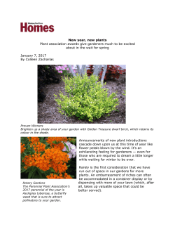 New year, new plants Plant association awards give gardeners
