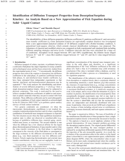 Identification of Diffusion Transport Properties from Desorption