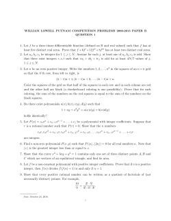 1. Let f be a three times differentiable function (defined on R and real