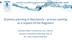 Jane Vrteski: Water utility business planning process in Macedonia