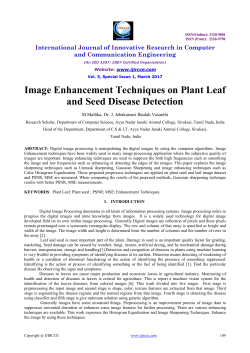 Image Enhancement Techniques on Plant Leaf and Seed