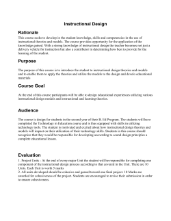 Instructional Design 1