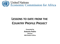Lessons to date from the Country Profile Project