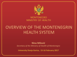 Ministry of Health Montenegro