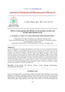 Effects of cotton ginning mill effluents on soil enzymatic activities and