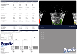 C Series Ice Makers C 25 C 35 C 45 C 60