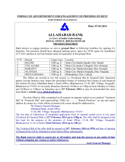 format of advertisement for engagement of premises on rent