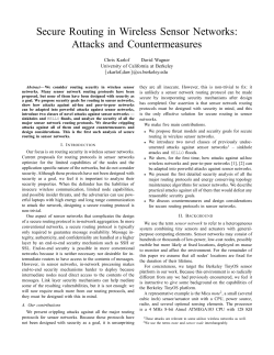 Secure Routing in Wireless Sensor Networks