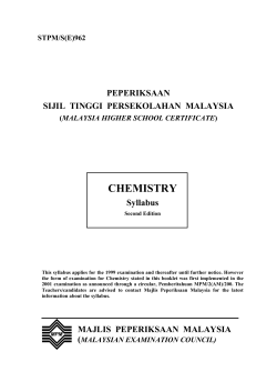 962 chemistry - Portal Rasmi Majlis Peperiksaan Malaysia