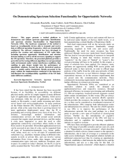 On Demonstrating Spectrum Selection Functionality