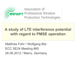 A study of LTE interference potential with regard to PMSE