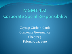 Corporate governance