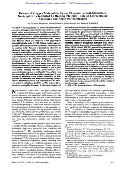 Release of Oxygen Metabolites From