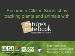 Nature`s Notebook presentation
