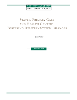 STATEs, PRIMARy CARE AND HEALTH CENTERs