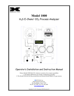 Model 1000 H2S E-Chem/CO2 Manual