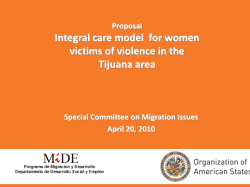 Components of the model - Organization of American States