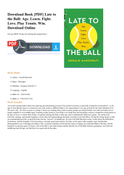 Book  Late to the Ball: Age. Learn. Fight. Love. Play