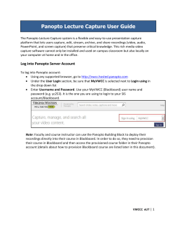 Panopto Lecture Capture User Guide