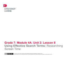 Grade 7 ELA Module 4A, Unit 2, Lesson 8