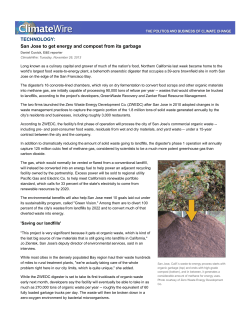 San Jose to get energy and compost from its garbage