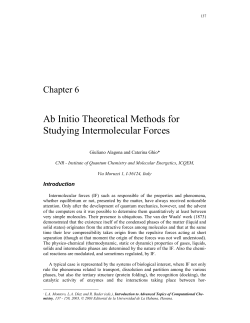 Ab Initio Theoretical Methods for Studying Intermolecular Forces