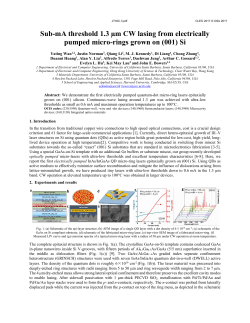 Sub-mA threshold 1.3 &micro;m CW lasing from