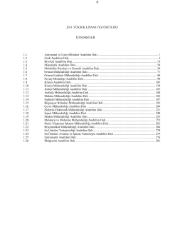 i&ccedil;indekiler - İstanbul &Uuml;niversitesi | Fen Bilimleri Enstit&uuml;s&uuml;