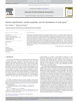 Market imperfections, wealth inequality, and the distribution of trade