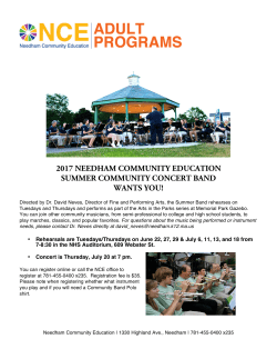 2017 needham community education summer community concert