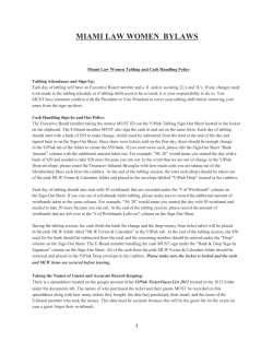 MIAMI LAW WOMEN BYLAWS