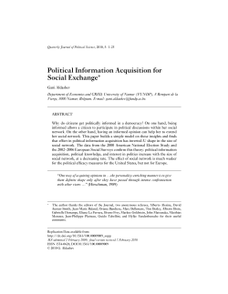 Political Information Acquisition for Social Exchange