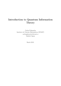 Introduction to Quantum Information Theory