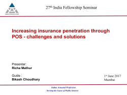 Circular on POS Database - the Institute of Actuaries of India