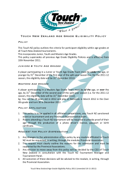 Touch NZ Age Grade Policy 2011[3]
