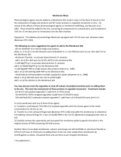 Membrane Mixes Pharmacological agents may be added to a