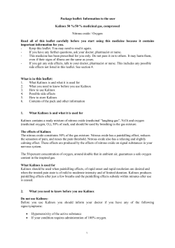 Kalinox medicinal gas, compressed ENG PL