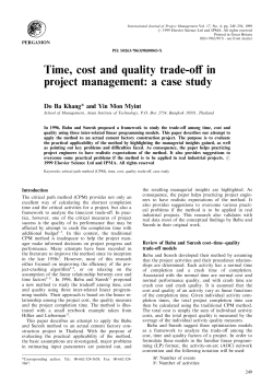 Time, cost and quality trade-oА in project management: a case study
