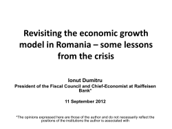 Revisiting the economic growth model in Romania