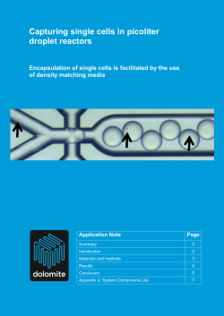Capturing single cells in picoliter droplet reactors