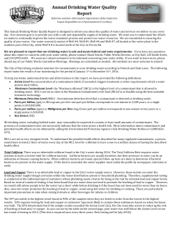 Annual Drinking Water Quality Report