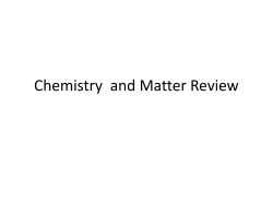 Chemistry and Matter Review