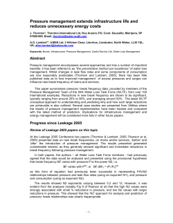 Pressure management extends infrastructure life and - miya