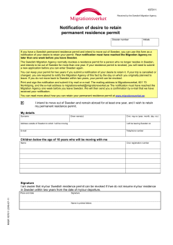 Notification of desire to retain permanent